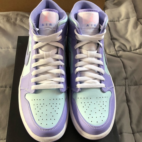 Jordan 1 Mid Purple Pulse/Arctic Punch - Picture 4 of 16